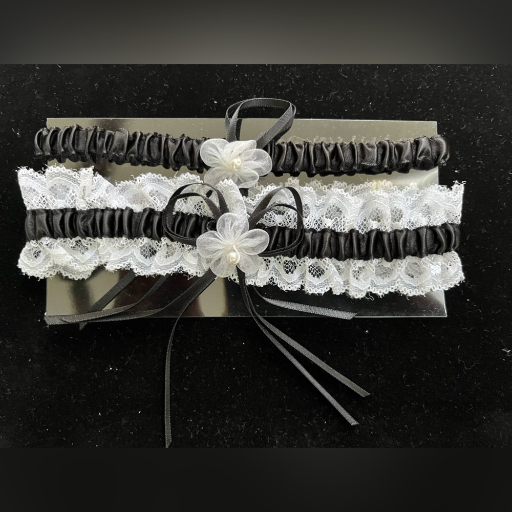 Bridal Garter Set- Black